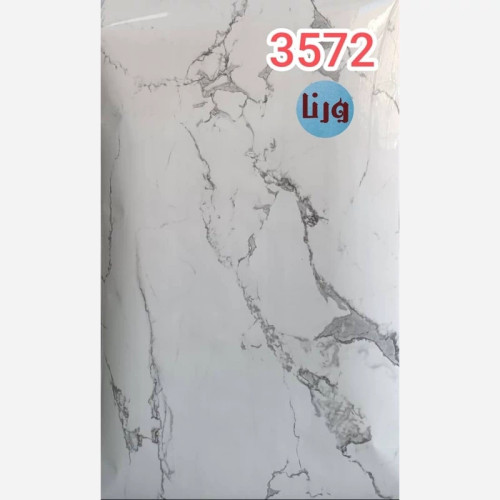 برچسب کابینت طرح سنگ هایگلاس سفید رگ طوسی کد 3572