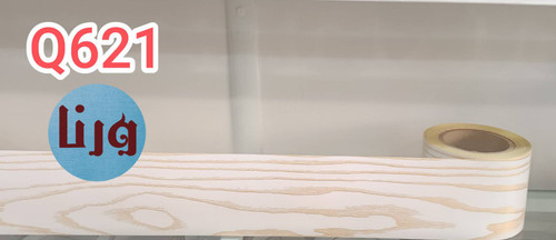 برچسب قرنیزی کد Q621 طرح چوب سفید با رگه های طلایی فوق العاده ضخیم